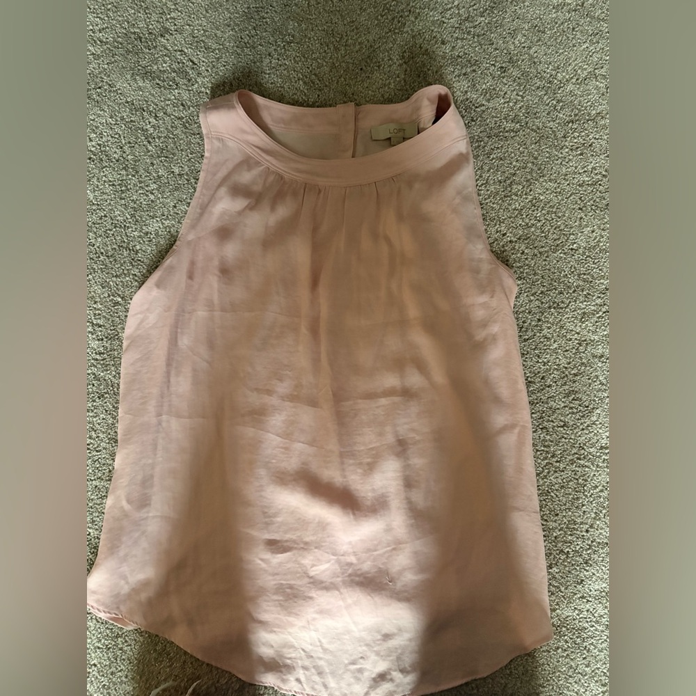 LOFT Blush Pink Sleeveless Blouse